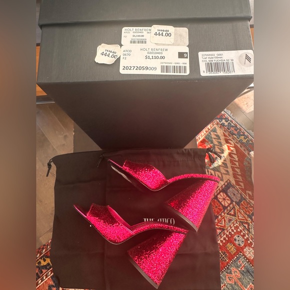 The Attico Devon Open-Toe Glitter Sandals, size 9 - Picture 4 of 5